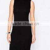 New Womens Plain Bodycon Sleeveless Ladies Pencil Midi Dress thumbnail-4