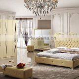 high-class exotic bedroom set bed night stands 6 door sliding wardrobe bench 5 drawers chest dresser with mirror included