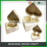 Love Heart Shape Weeding Ring Wooden Packing Box thumbnail-3