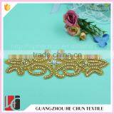 HC-3497 Hechun Crystal Bead Hot Fix Handmade Crochet Applique for Hair Band thumbnail-2