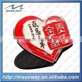 Promotinal Enamel Brass Heart Shape Custom Metal Badge