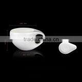 Novel Design White Porcelain Ceramic Coffee Cup and Saucer thumbnail-4