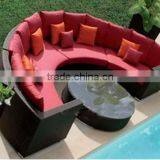 2016 Hot Sellling Good Quality Rattan Outdoor Furniture Half Round Sectional Sofas thumbnail-3