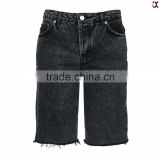 fashion design womens denim shorts wholesale black shorts(JXA034)