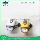 ABS and PS Material 3 LED Portable Rechargeable Dynamo Flashlight With Phone Charger