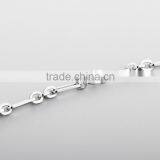 925 Sterling Silver Stone Chain Necklace Jewellery SNP029W thumbnail-4