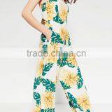 Women's Shoulder Strap Wrap Plunge Floral Print Cami Jumpsuit thumbnail-3