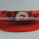 Red printing embroidery police officer hat cosplay caps