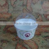 Ice Cream Paper Cup With Plastic Dome Lid