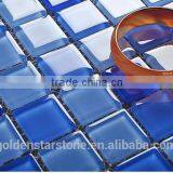 Sea Blue Crystal Glass Mosaic Tile With Good Quality thumbnail-2