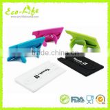 Promotion Printing 3M sticker Silicone Phone Case with Viewing Stand & Card Holders