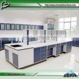 High Quality School Lab Total Steel Furniture Workbench With Reagent Rack thumbnail-3