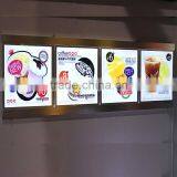 2015 New Fast Food Restaurant Menu Slim Led Light Box