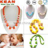 BPA Free Silicone Jewellry Accessories Beaded Necklace for Baby Teething Chew thumbnail-5