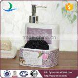 Bathroom Accessories Purple Letter Floral Liquid Soap Dispenser & Holder thumbnail-2