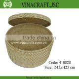 Nice Natural Woven Rattan Basket With Lid