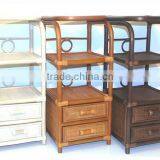 Rattan Wicker Modern Bookcase, Home Furniture thumbnail-3