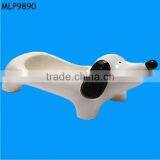 Vivid Funny Custom Ceramic White Dog Bowls Wholesale thumbnail-1