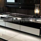 Modern Marble Classic TV Stand With Stainless Steel Feet thumbnail-4