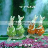 Ceramic Valentine Gift With Basket Shape -Ceramic Rabbit thumbnail-1