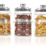clear cylinder glass cookie/coffee/tea jar with direct cover