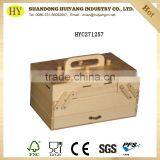 Custom Pine Wood Sewing Box thumbnail-1