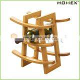 Bamboo Countertop Wine Display Holder for 9 Bottle Homex-BSCI thumbnail-1