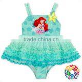 Wholesale Kid One Pieces Swimsuit Custom Print Mermaid Aqua Girls Swimwear thumbnail-5