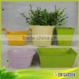 Handmade Galvanized Metal Pot Outdoor Flower Large for Garden thumbnail-1