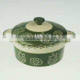 10cm Dia Stoneware Handpainted Mini Casserole thumbnail-1