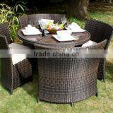 Rattan Stackable Space-saving Dining Set thumbnail-1