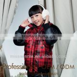 girl child pant coat leather winter fur trench cloth woolen fabric