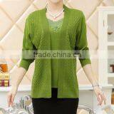 2015 Autumn Sweater Knit Fabric,Two Piece Knit Sweater,cardigan Long Sleeve Custom Knit Sweater and Short Sleeve Knit Sweater thumbnail-4