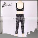 Stock Garments for Yoga Sets Sports Bra and Capri Leggings With Digital Printing thumbnail-3