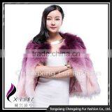 CX-G-A-01C China Manufacturer Dyed Women Raccoon Fur Jacket thumbnail-2