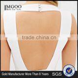 MGOO High Quality OEM Custom Design White Deep-v Dress Backless Mini Party Dress Sexy Women Prom Dress #25206108 thumbnail-5