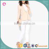 Latest Blazer Design Women Office Lady Pink Custom OEM Jacket, Woman Clothing thumbnail-4