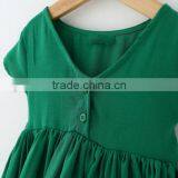 Boutique Children Clothing Green Ruffle Dress Girl Princess Dresses Wholesale thumbnail-3