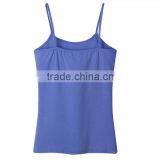 High Quality Various Color Cotton/spandex Spaghetti Strap Women White Tank Top thumbnail-6