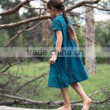 High Quality Washed Girl's Linen Dress Kids Linen Summer Dress thumbnail-2