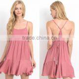 Woman Summer Beach Dresses Spaghetti Strap Casual Dress High Quality Lady Dress Color Size Customized thumbnail-1