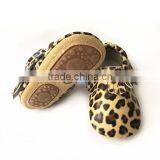 New Model Rubber Sole Shoes Leopard Baby Moccasin Shoes thumbnail-2
