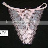Ladies Hot Beautiful Printing Super Sexy G-string With Luxury Lace