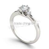 Cubic Zirconia Sterling Silver Finger Ring Sex Ring 25 Year Anniversary Women Ring thumbnail-1