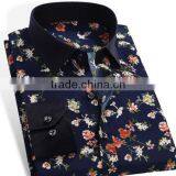 Floral Printing 100% Cotton Casual Men Shirts thumbnail-1