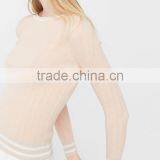 Ladies Branded Stylish Tight Thin Pullover Sweater From Shantou OEM Factory thumbnail-4