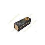 Luxury Black Gold Stamped Cardboard Wine Packaging Boxes With Eva Foam