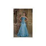 Blue Sweetheart Strapless A-line Taffeta Lang Abiball Dress Party Gowns With Beads thumbnail-1