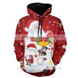 Unisex 3D Christmas Santa Sweatshirts/wodg Plus Size 3d Santa Snowmen Bell Hoodies/ Hot Sell Snowmen Christmas Jacket