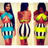 NECK HALTER BANDAGE DRESS